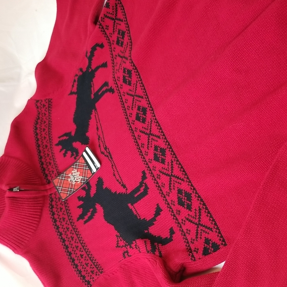 NWT Chaps Mock Neck Intarsia Sweater - Picture 13 of 16